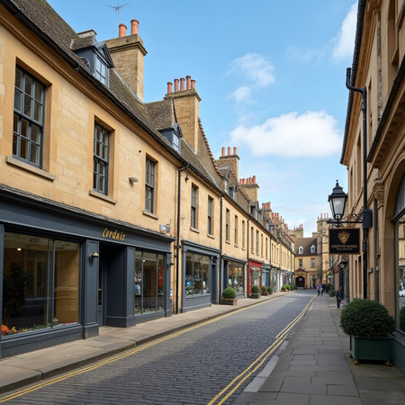 View of a street in Bath, Englandの素材