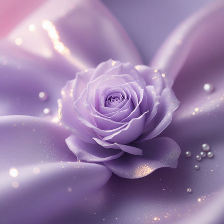 close up of beautiful purple rose in soft light and blur style for backgroundの素材