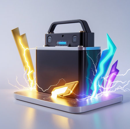 Electronic cigarette with lightning in the background. 3d rendering.の素材