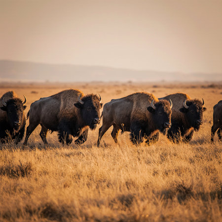 Bison in the Okavango Delta - Moremi National Park in Botswanaの素材