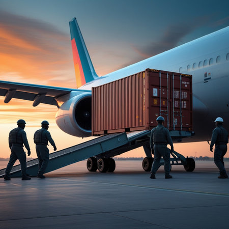 Cargo transportation, import-export commercial logistic, freight transportの素材