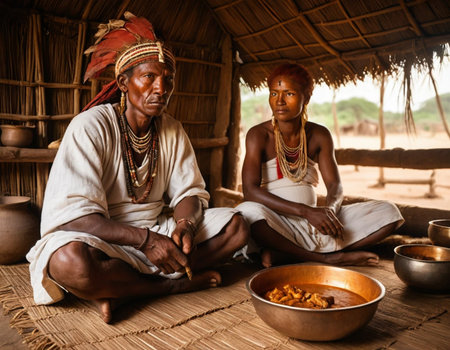 Masai village in Kenyaの素材