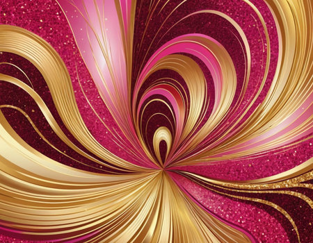 Abstract background with golden swirls. Vector illustration. Eps 10.の素材