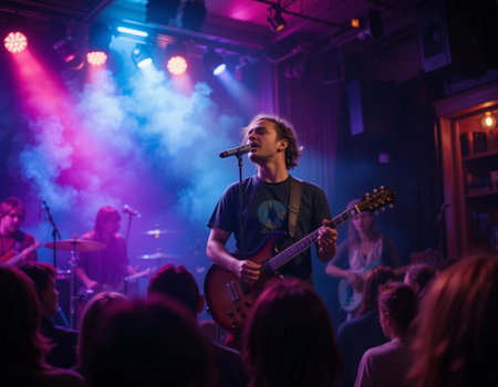 concert of French electro swing band Caravan Palace at venue Melkwegの素材