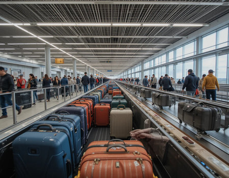 Passengers at Milan airport. Milan is the capital and largest city of Italy.の素材