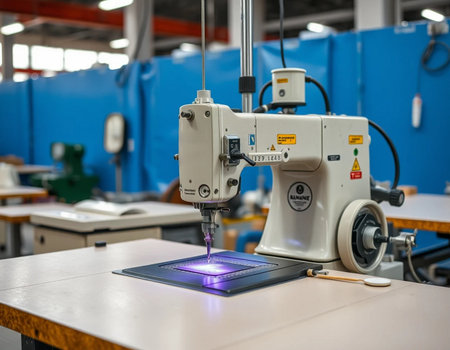 Automatic 3D printer in a factory. Automatic three dimensional 3D printer.の素材