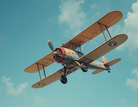 World War 2 biplaneの素材