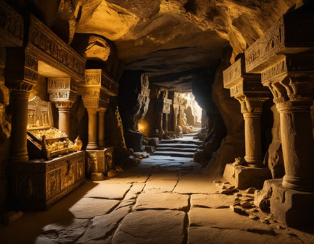 Ruins of the ancient city of Khajuraho in Madhya Pradesh, Indiaの素材