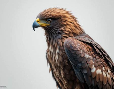 Portrait of a Golden Eagle (Aquila chrysaetos)の素材