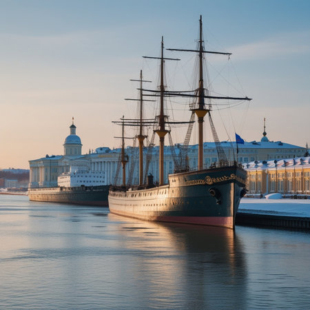 View of the Neva River and the Peter and Paul Fortress.の素材