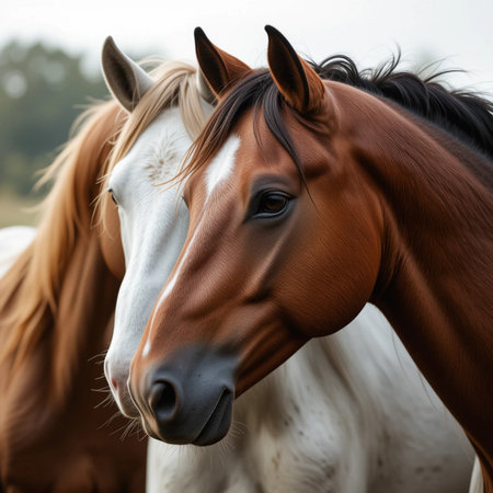 Closeup portrait of a beautiful bay horse in the paddock.の素材