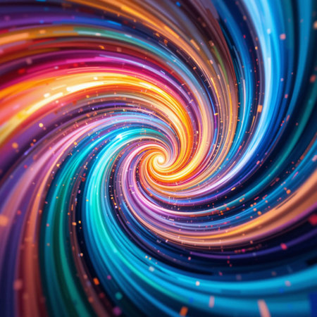 abstract colorful spiral background. 3d rendering, 3d illustration.の素材