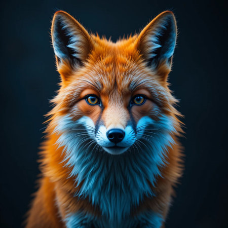 Portrait of a red fox (Vulpes vulpes)の素材
