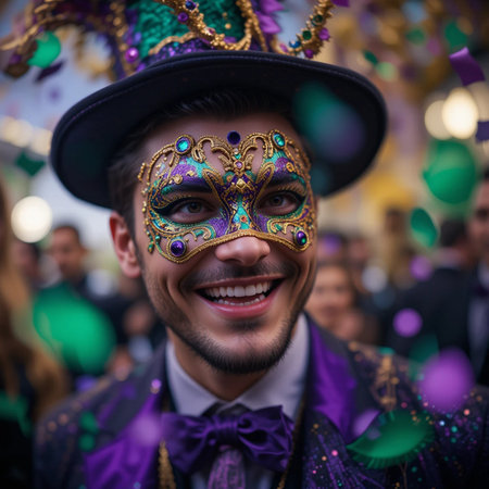 Participants in the Milan Carnival held in Milan.の素材