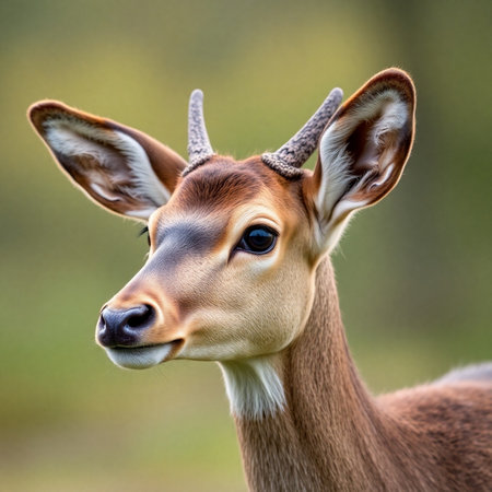 Portrait of a young male antelope (Aepyceros melampus)の素材