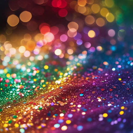 abstract background with bokeh defocused lights and stars.の素材