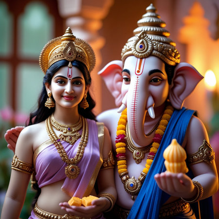 Lord Ganesha, Ganesha or Ganesha Festivalの素材