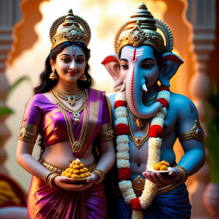 Lord Ganesha and Lord Ganesha in Ganesha Festivalの素材