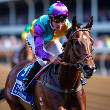 Two jockeys on a race at Nationaldags Galoppen at Gardet.の素材