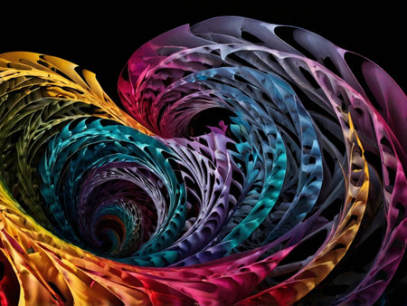 abstract fractal background a computer-generated 2D illustration, textureの素材