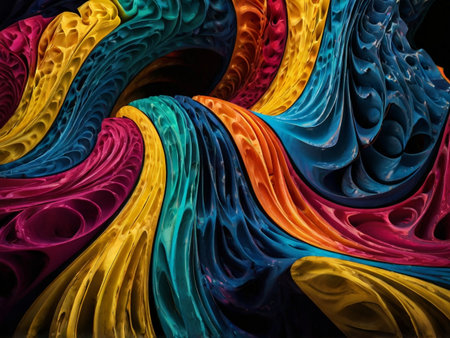 abstract fractal. Fractal art background for creative design. Decoration for wallpaper, desktop, poster, cover booklet. Print for clothes, t-shirt. creative illustration for designの素材