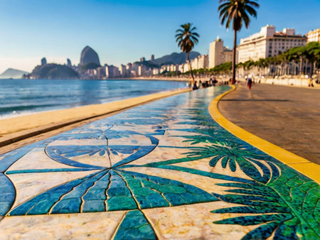 Rio de Janeiro, Brazil. View of the Rio de Janeiro beach.の素材