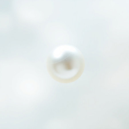 close up of a soap bubble floating in the air on a cloudy dayの素材