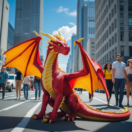 Dragon statue in Kuala Lumpur, Malaysia.の素材