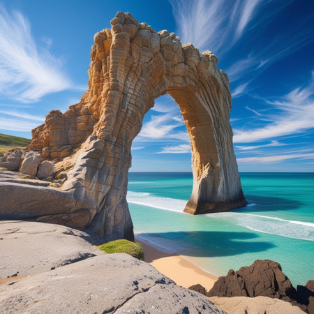 Famous Arches in Arches National Park, Normandy, Franceの素材