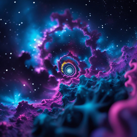 abstract fractal. Fractal art background for creative design. Decoration for wallpaper, desktop, poster, cover booklet. Print for clothes, t-shirt. creative illustration for designの素材