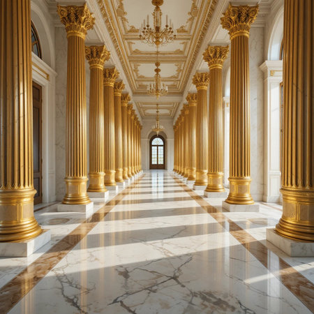 Luxury interior of the Royal Palace of Versailles, Franceの素材