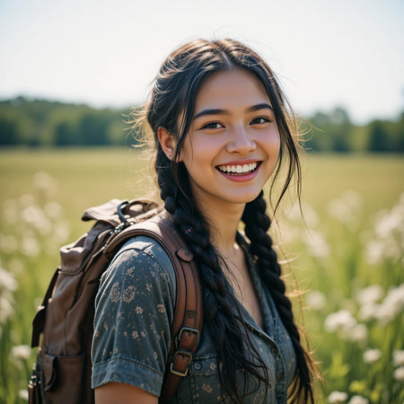 3D illustration of a fantasy warrior with a sword in his handsの素材