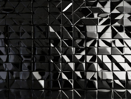 abstract background with black and white geometric shapes. 3d renderingの素材