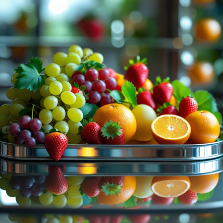 Fruits on the table in a restaurant. Selective focus.の素材
