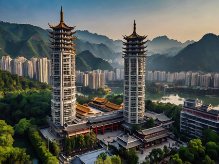 Guilin is the capital of Guangxi Province, China.の素材