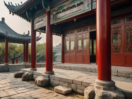 Changgyeongsa Temple in Hangzhou, China.の素材