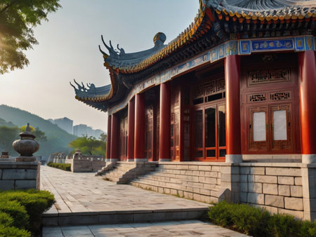 Beautiful Chinese architecture in the Forbidden City, Beijing, China.の素材