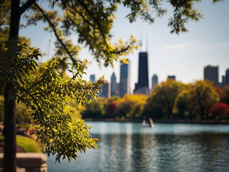 The Central Park in Manhattan, New York City, USAの素材