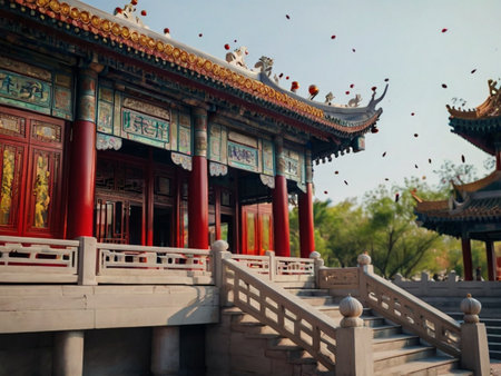 Pavilion in the Forbidden City, Beijing, China, Asiaの素材