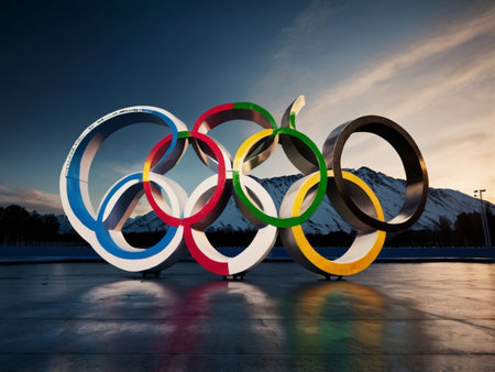 Colorful rings on a building in Shennongjia, China.の素材