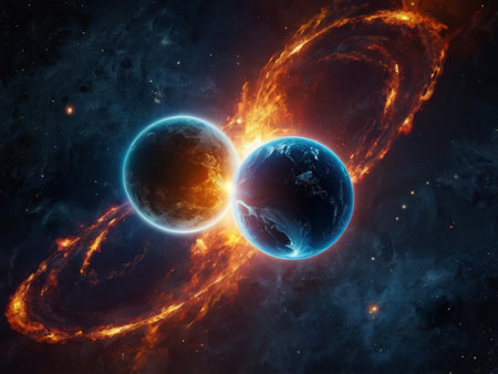 Planet Earth in space with stars. Elements of this image furnished by NASAの素材