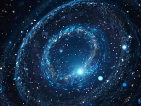 Black hole in space, computer generated abstract background, 3D renderingの素材