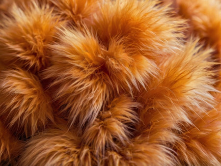 Close up of fur texture background. Macro shot. Selective focus.の素材