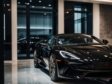 Lamborghini Huracan in showroom of dealership Audi in Moscowの素材