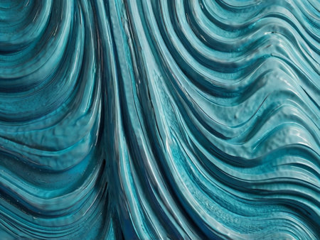 abstract blue background with lines and waves. close-upの素材