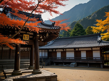 Beautiful Architecture in Kiyomizu-dera Temple Kyoto Japanの素材