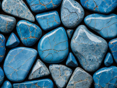 Blue pebbles background. Blue pebbles background texture.の素材