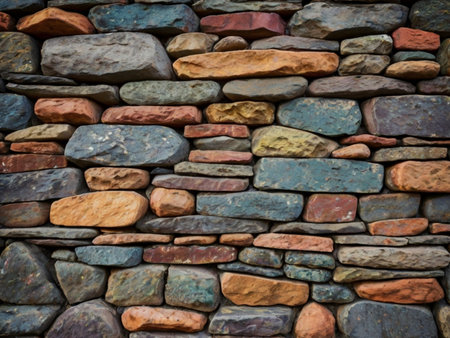 Background of stone wall texture. Abstract background of stone wall texture.の素材