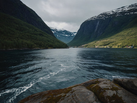 Geiranger fjord, Norway. Beautiful summer landscape.の素材