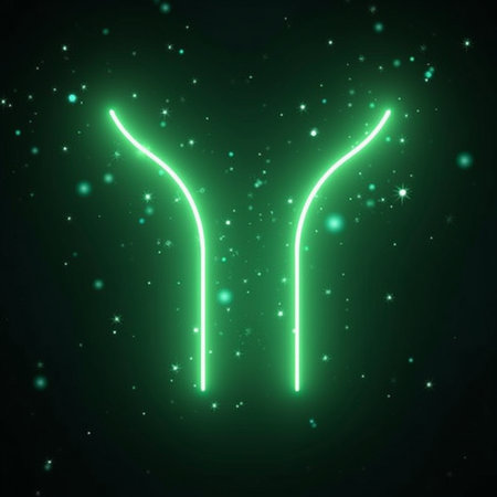 Neon zodiac sign Virgo. Astrological horoscope collection.の素材